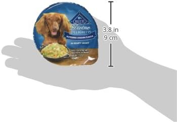 Blue Buffalo Delights Small Breed Natural Wet Dog Food, Rotisserie Chicken Flavor in Gravy, 3.5-oz Cups, 12 Count