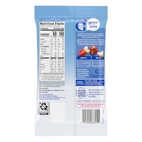 Gerber Baby Snacks Puffs, Blueberry, 1.48 Ounce (Pack of 6)