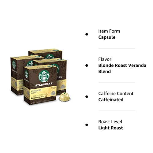 Starbucks by Nespresso Vertuo, Pike Place, Medium Roast Coffee 32-count Coffee Pods, Brews 7.8 oz.