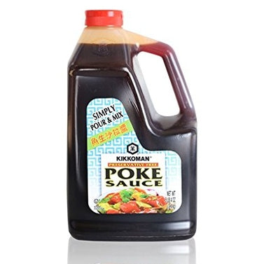 Kikkoman Preservative-Free Poke Sauce Simply Pour or Mix Low Sodium & No Fat Kosher Certified All-Purpose Seasoning Dishes, 5 lb 4 oz (Pack of 1)