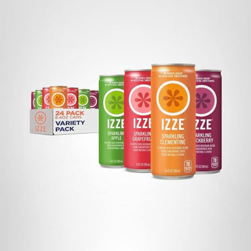 Izze Sparkling Juice, 4 Flavor Variety Pack, 8.4 Fl Oz (24 Count)