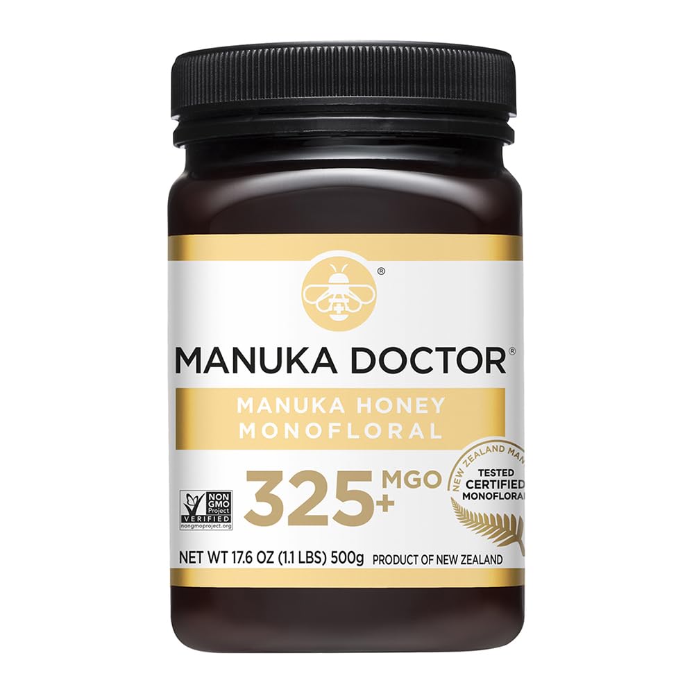 Manuka Doctor - MGO 525+ Manuka Honey Monofloral, 100% Pure New Zealand Honey. Certified. Guaranteed. Raw. Non-GMO (8.75 oz)