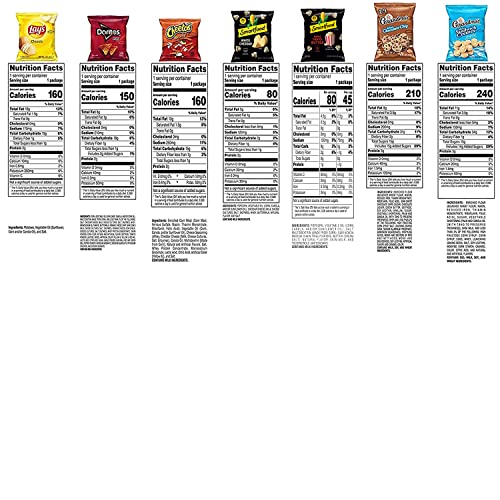 Frito-Lay Ultimate Classic Snacks Package, Variety Assortment of Chips, Cookies, Crackers, & Nuts, (Pack of 40) (Packaging May Vary)