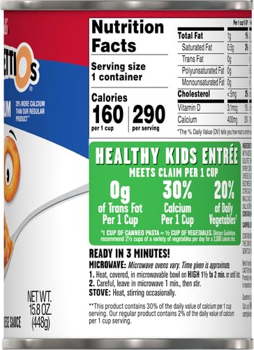 SpaghettiOs Canned Pasta with Meatballs, 15.6 oz Can (12 Pack)