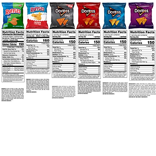 Frito-Lay Ultimate Classic Snacks Package, Variety Assortment of Chips, Cookies, Crackers, & Nuts, (Pack of 40) (Packaging May Vary)