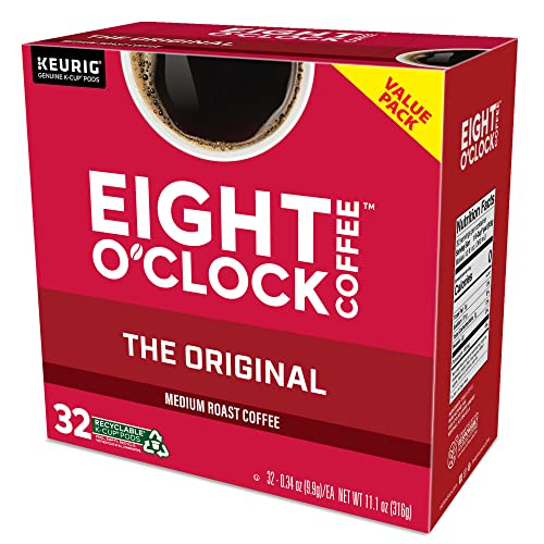 Eight O'Clock Coffee The Original, Single-Serve Keurig K-Cup Pods, Medium Roast Coffee Pods, 72 Count