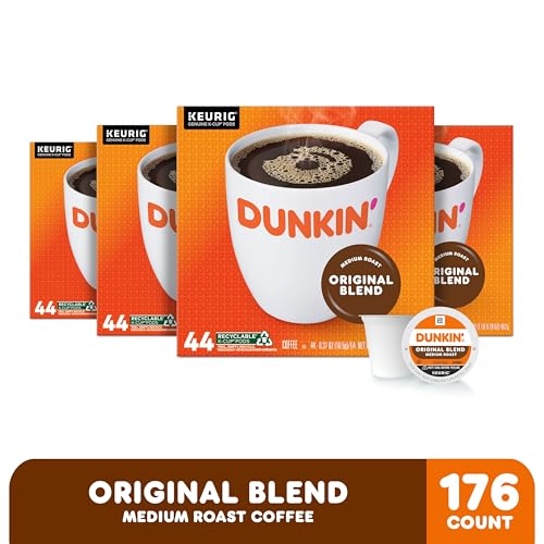 Dunkin' Original Blend Medium Roast Coffee, 60 Keurig K-Cup Pods