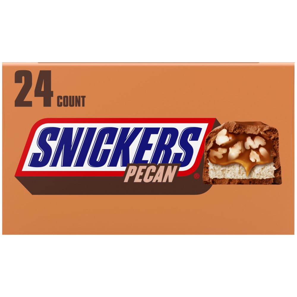 SNICKERS Full Size Bulk Milk Chocolate Candy Bars, 1.86 oz Bar, 48 ct Box