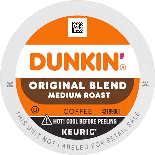 Dunkin' Original Blend Medium Roast Coffee, 60 Keurig K-Cup Pods