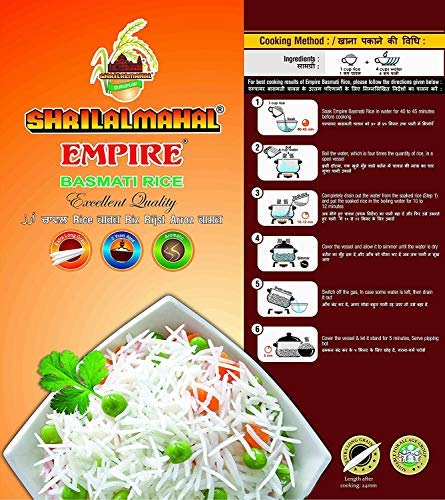 SHRILALMAHAL Empire Basmati Rice (Most Premium), 10 lbs / 160 oz
