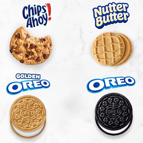 OREO Original, OREO Golden, CHIPS AHOY! & Nutter Butter Cookie Snacks Variety Pack, 56 Snack Packs (2 Cookies Per Pack)