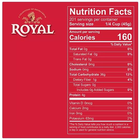 Organic Royal Organic Royal Traditional Basmati Rice (Net Wt 20 Lb),