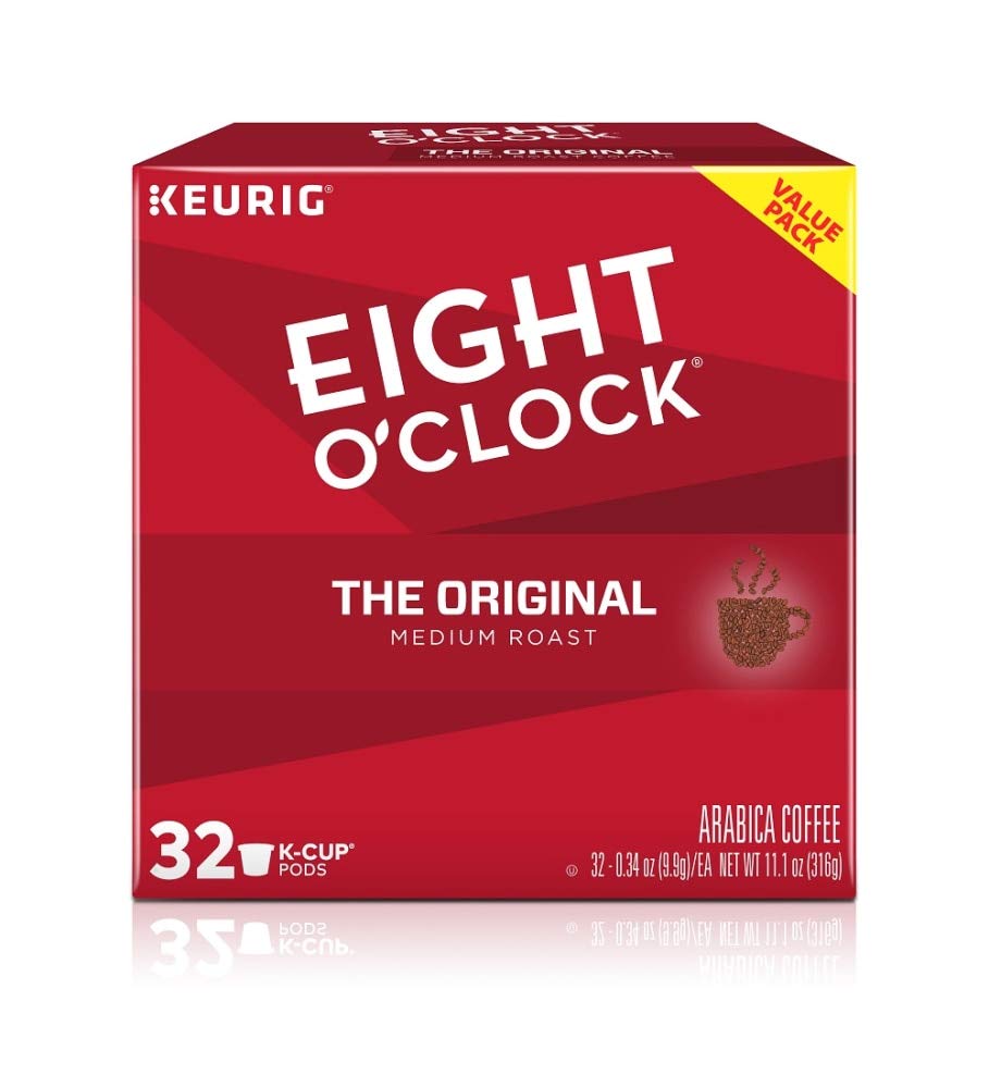 Eight O'Clock Coffee The Original, Single-Serve Keurig K-Cup Pods, Medium Roast Coffee Pods, 72 Count