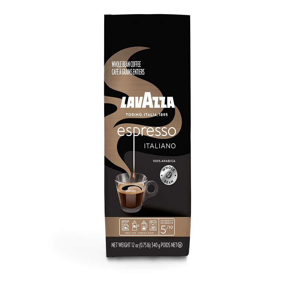 Lavazza Super Crema Whole Bean Coffee, Medium Espresso Roast, Arabica and Robusta Blend, 2.2 lb Bag, Package May Vary (Pack of 1)