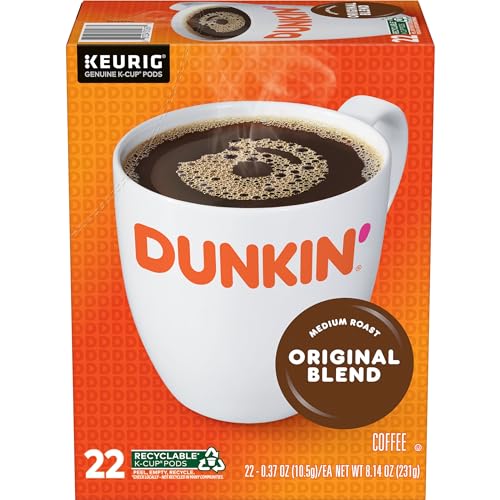 Dunkin' Original Blend Medium Roast Coffee, 60 Keurig K-Cup Pods