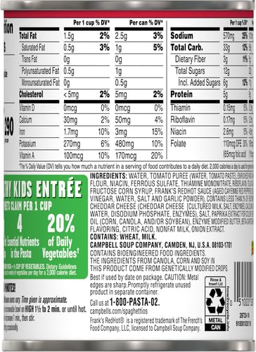 SpaghettiOs Canned Pasta with Meatballs, 15.6 oz Can (12 Pack)