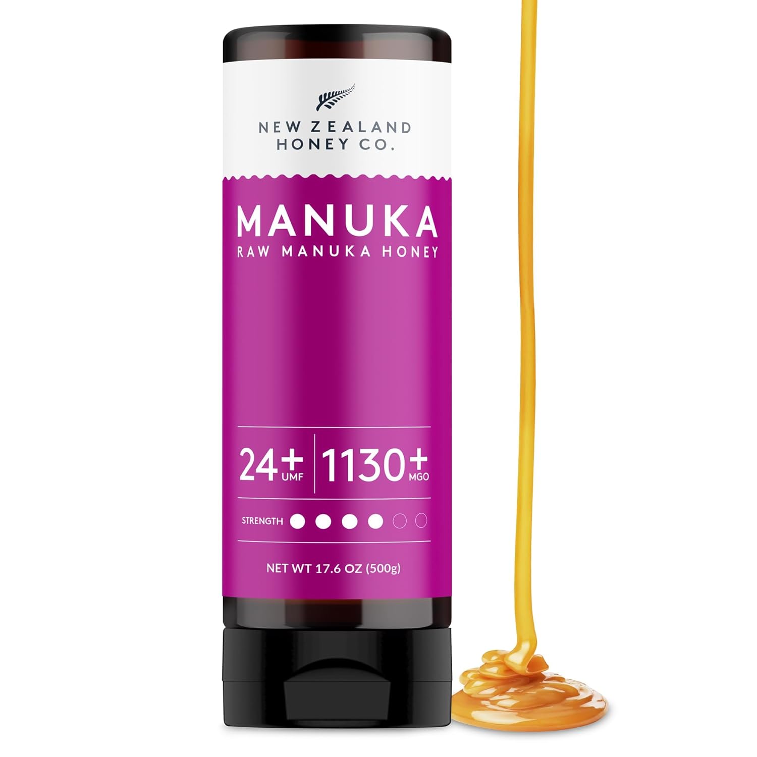 New Zealand Honey Co. Raw Manuka Honey UMF 24+ / MGO 1122+ | 4.4oz | 125g | Medical Grade Raw Honey