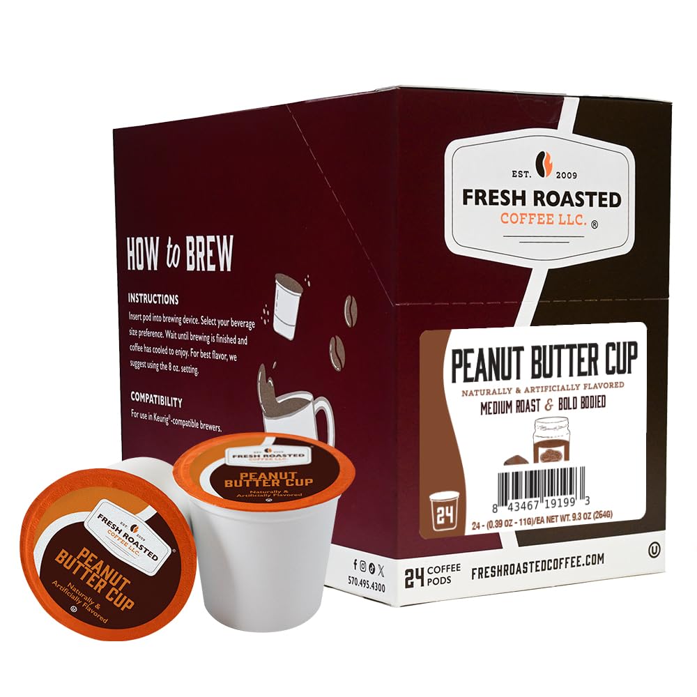 Fresh Roasted Coffee, Italian Roast, Dark, 96 Pods for K Cup Brewers