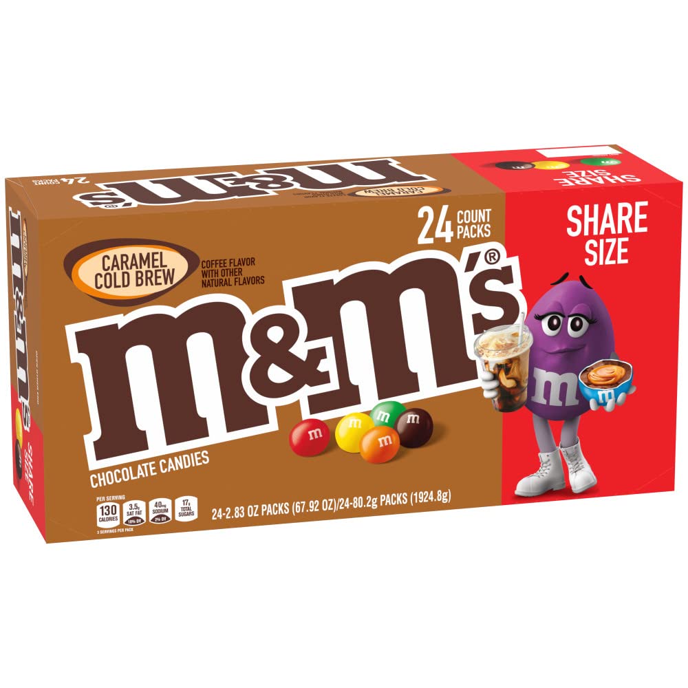 M&M'S Peanut Chocolate Candy, Full Size 1.74 oz Bag, Pack of 48 Bulk Candy Chocolate