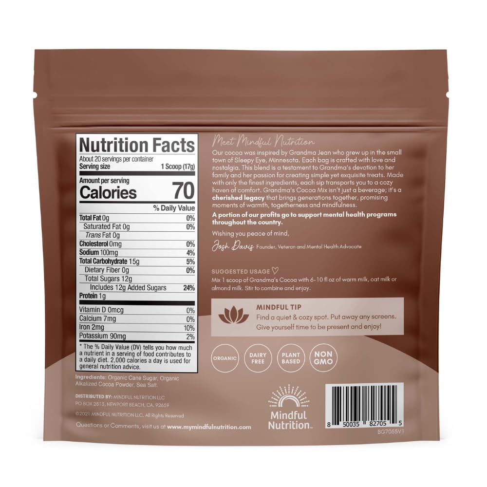 Mindful Nutrition Grandmas Organic Hot Chocolate Mix (Original)