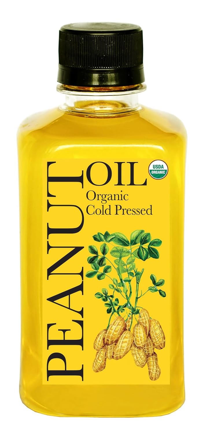 Daana Peanut Oil: CERTIFIED USDA ORGANIC, EXTRA VIRGIN, COLD PRESSED (34 Fl oz)