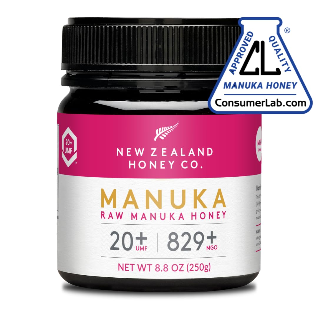 New Zealand Honey Co. Raw Manuka Honey UMF 20+ / MGO 829+ | UMF Certified | 4.4oz | Medical Grade Raw Honey