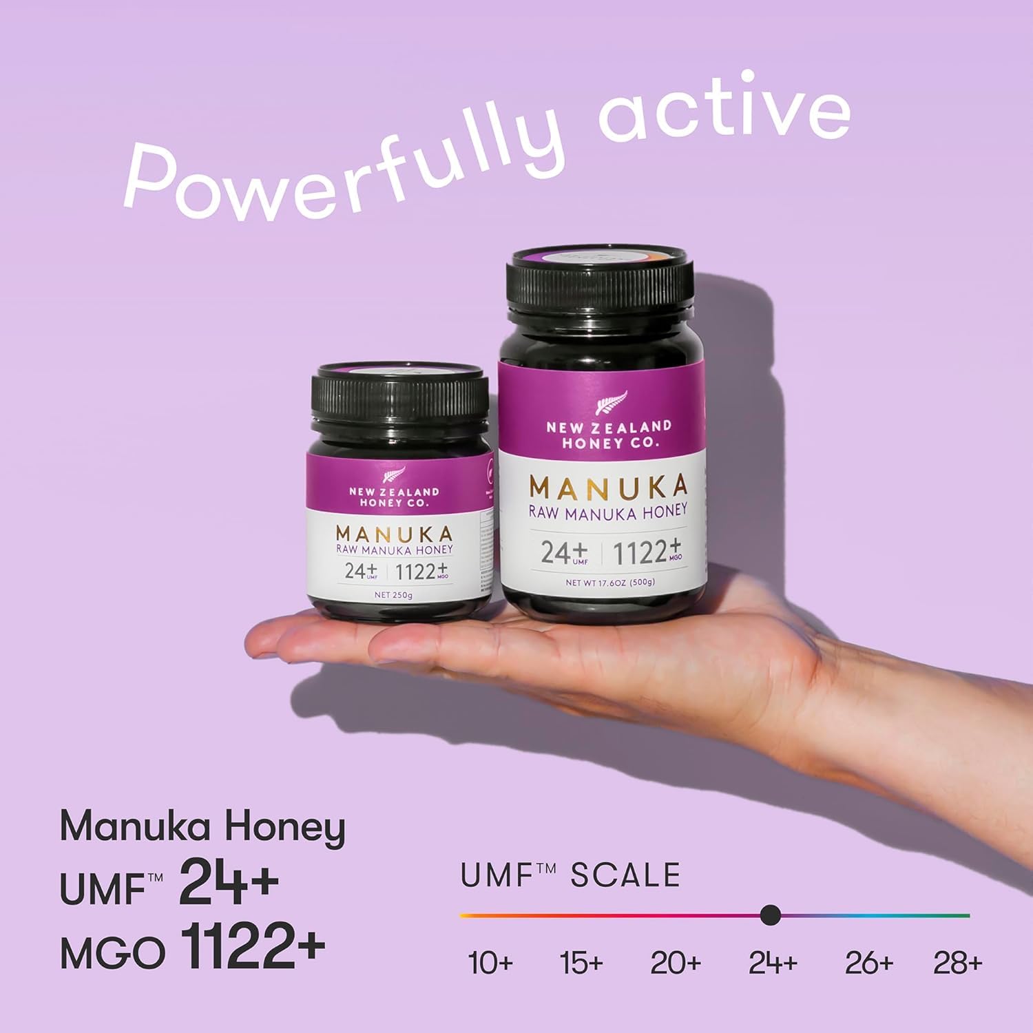 New Zealand Honey Co. Raw Manuka Honey UMF 24+ / MGO 1122+ | 4.4oz | 125g | Medical Grade Raw Honey