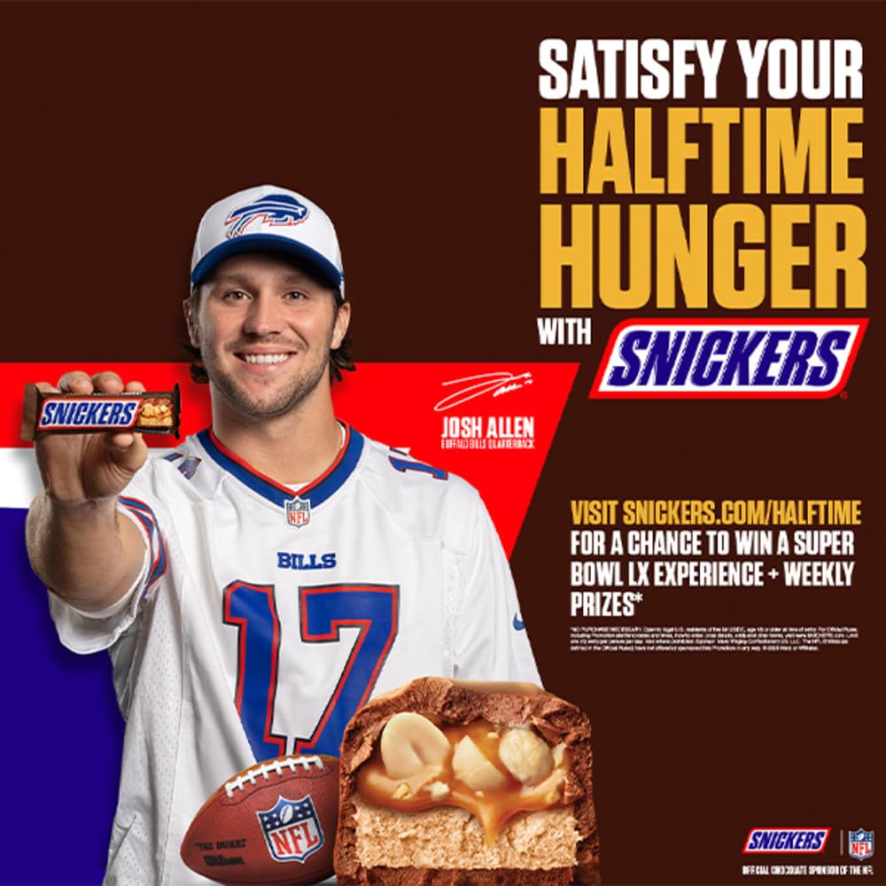 SNICKERS Full Size Bulk Milk Chocolate Candy Bars, 1.86 oz Bar, 48 ct Box