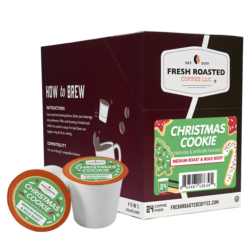 Fresh Roasted Coffee, Italian Roast, Dark, 96 Pods for K Cup Brewers