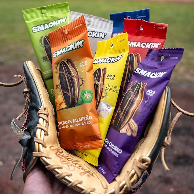 SMACKIN' Sunflower Seeds, Roasted Jumbo Small-Batch, American Made - Variety, 1.5oz bags (11 pack)