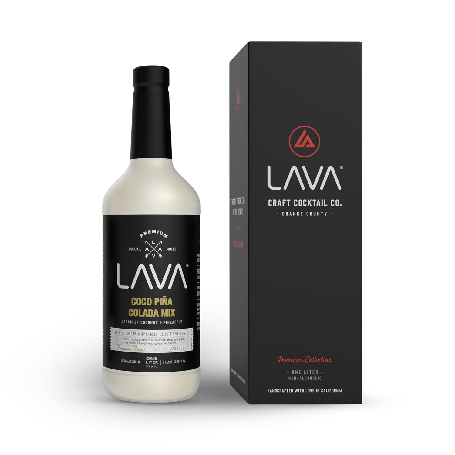 LAVA Premium Spicy Jalapeño Margarita Mix by LAVA Craft Cocktail Co., Made with Real Jalapeños, Agave Nectar, Key Limes, Lots of Flavor and Ready to Use, 1-Liter Glass Bottle