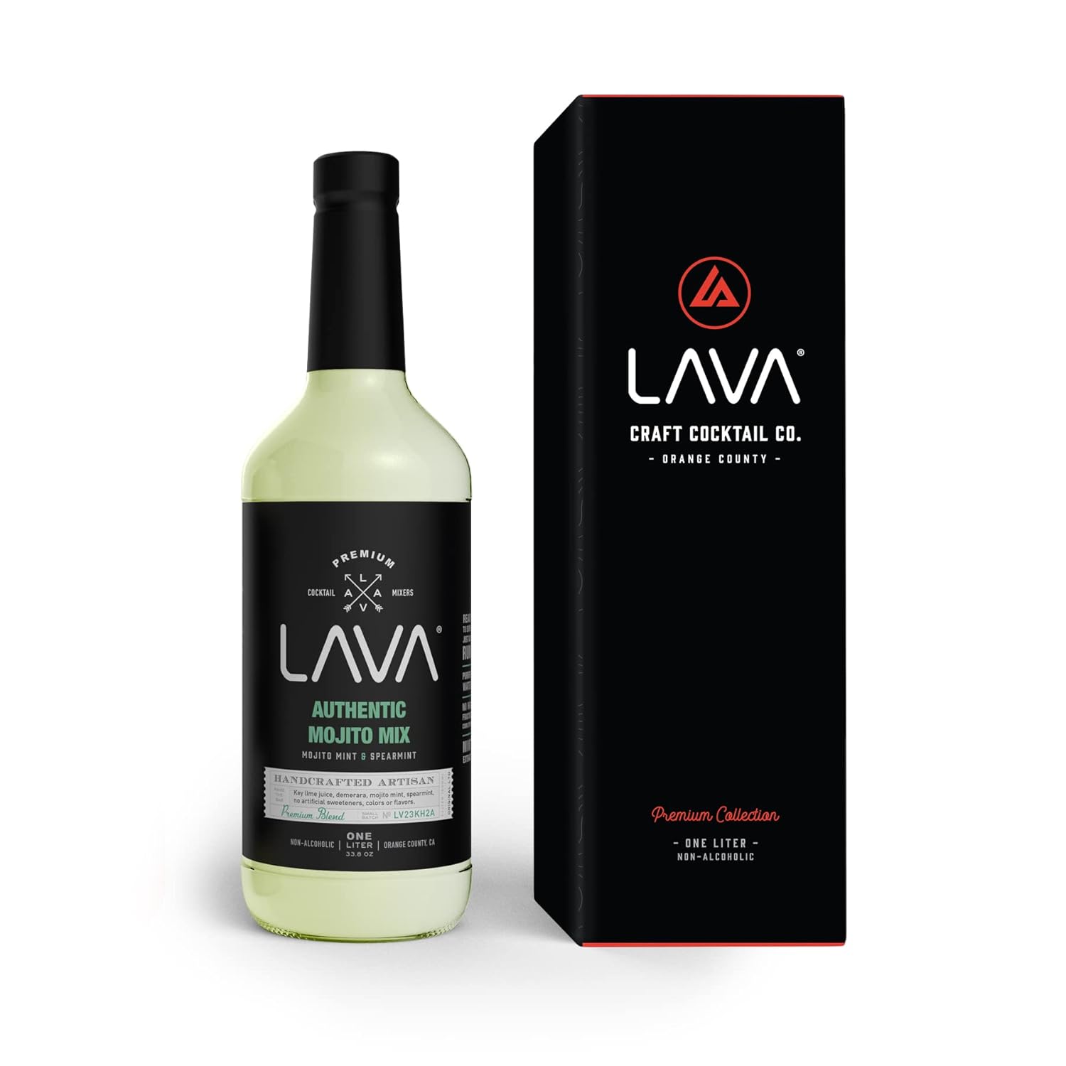 LAVA Premium Spicy Jalapeño Margarita Mix by LAVA Craft Cocktail Co., Made with Real Jalapeños, Agave Nectar, Key Limes, Lots of Flavor and Ready to Use, 1-Liter Glass Bottle