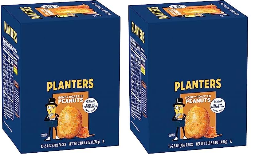 PLANTERS Salted Peanuts, 2.5 oz, 15-Pack, Snack Nuts