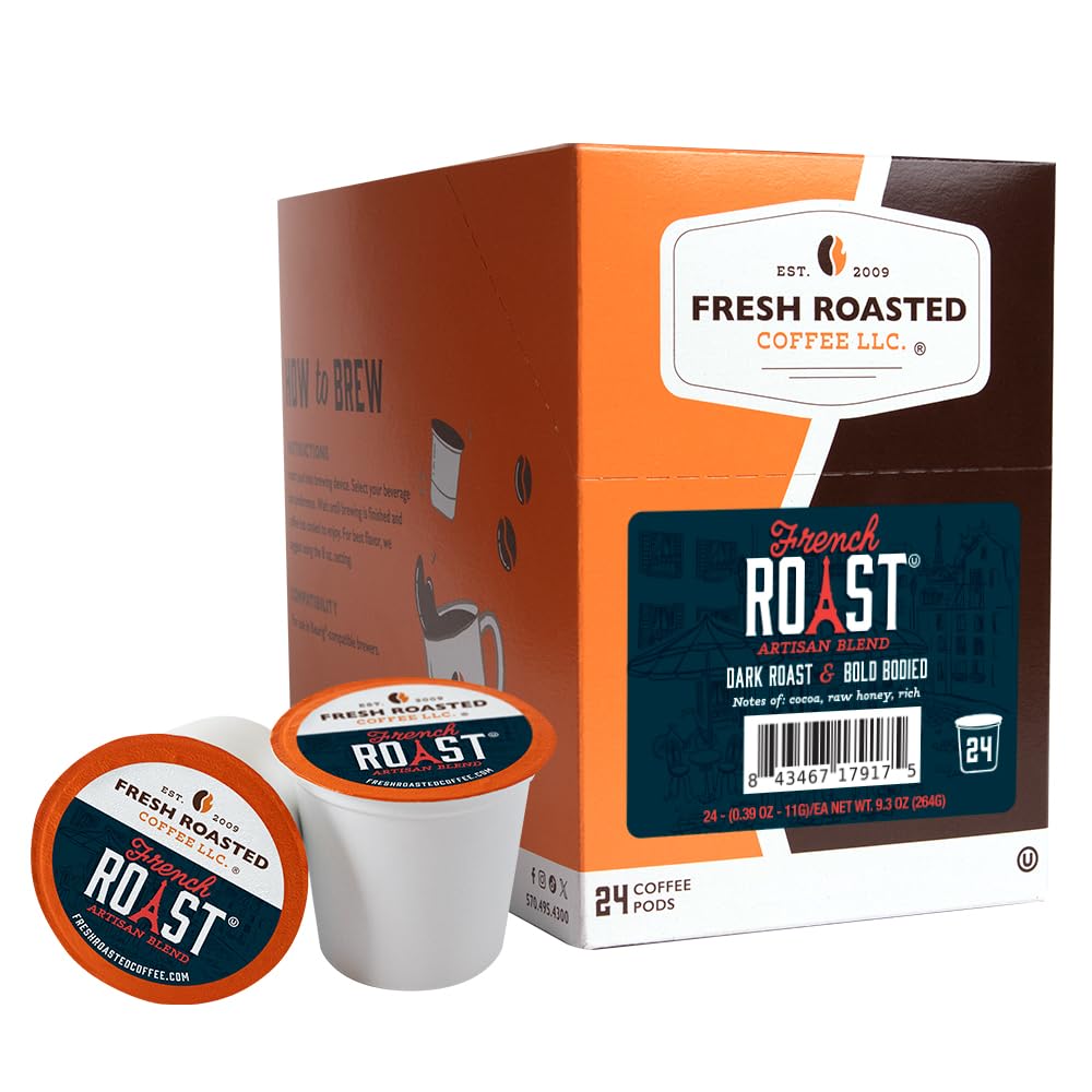 Fresh Roasted Coffee, Italian Roast, Dark, 96 Pods for K Cup Brewers