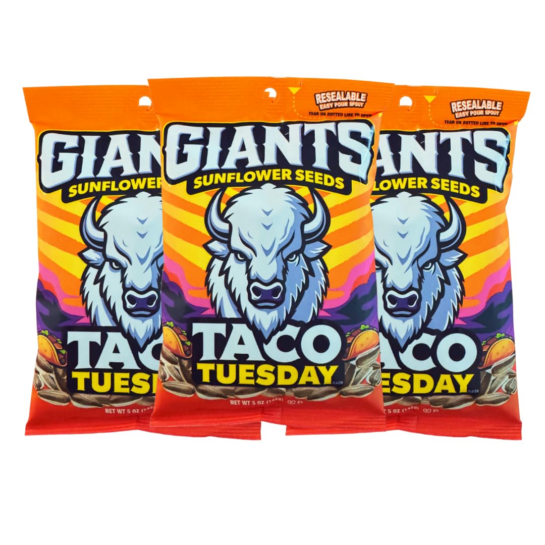 GIANTS Original Sunflower Seeds - Sunflower Seeds to Eat, Sunflower Seeds Bulk, Lightly Salted Sunflower Seeds for Eating, High Protein Snack - 5.75 oz Resealable Bags (Case of 12)