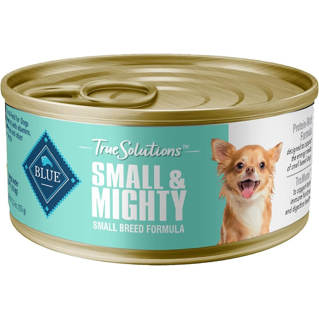 Blue Buffalo True Solutions Small & Mighty Natural Wet Food for Adult Small Breed Dogs, Chicken, 5.5-oz cans (24 Count)