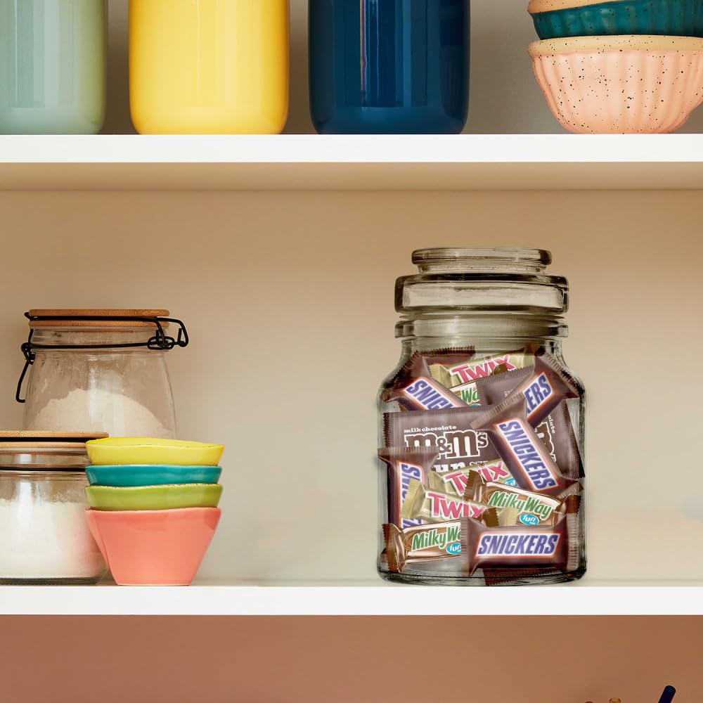 SNICKERS, TWIX & MILKY WAY Minis Assorted Chocolate Candy Variety Pack, Candy Bag, 150 Ct Bulk Bag