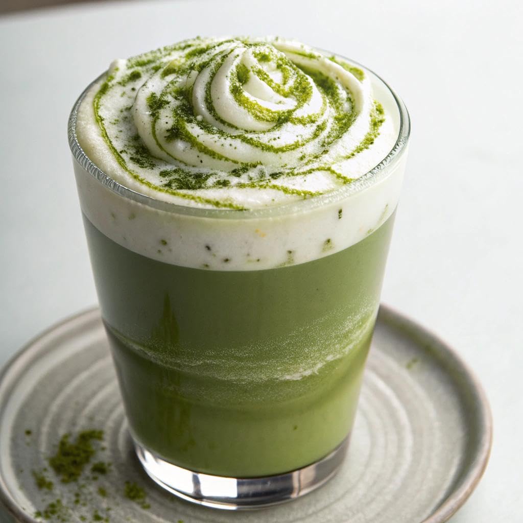 Clevr Organic Matcha Green Tea Latte, Instant Ceremonial Grade, Superfood Powder Blend with Oat Milk, Lions Mane, Reishi Mushroom, Coconut Cream, Ashwagandha, Serve Hot or Iced, (14 Lattes)