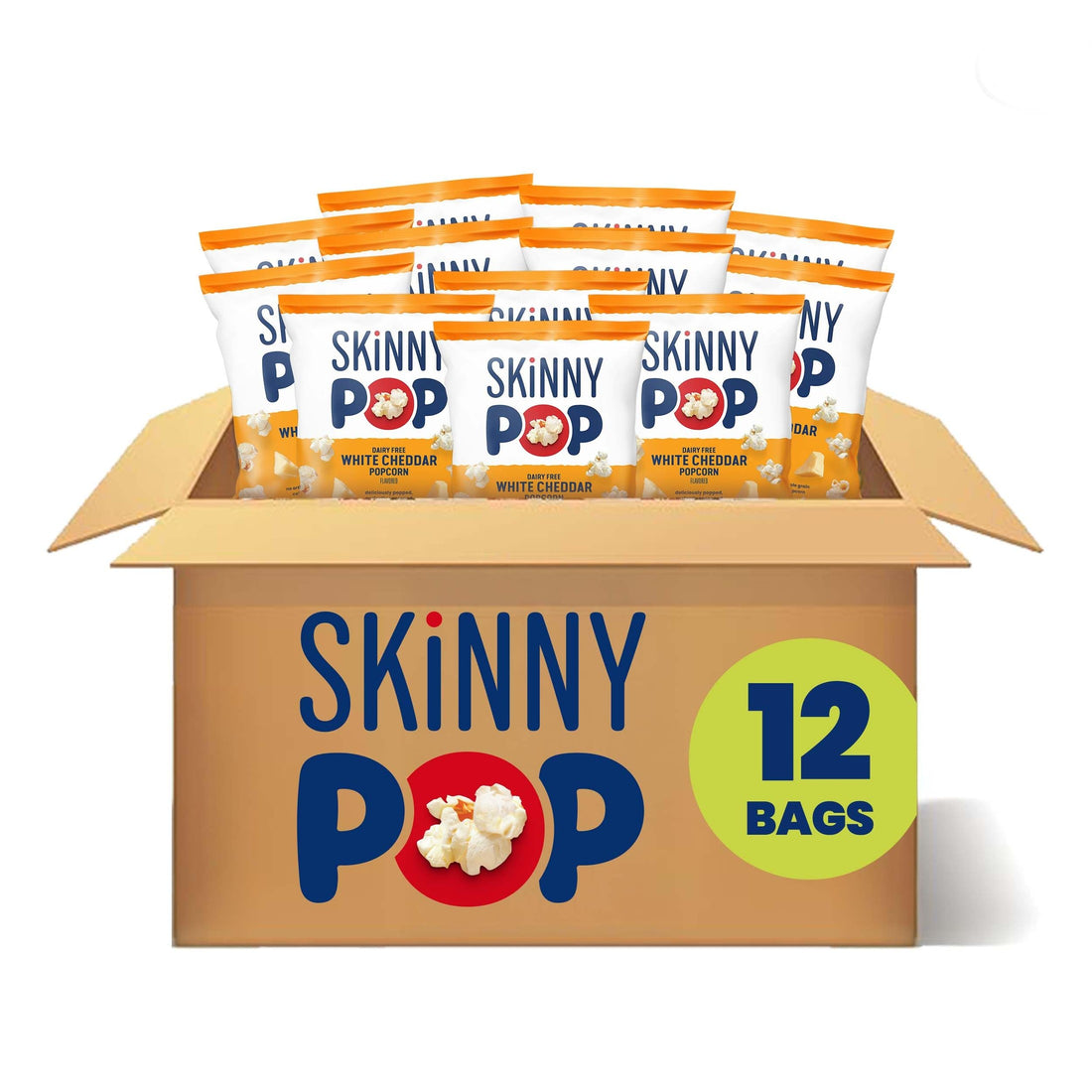 SkinnyPop Popcorn, Original, Whole Grain, Dairy-Free Snack, 0.65oz Bags (30ct)