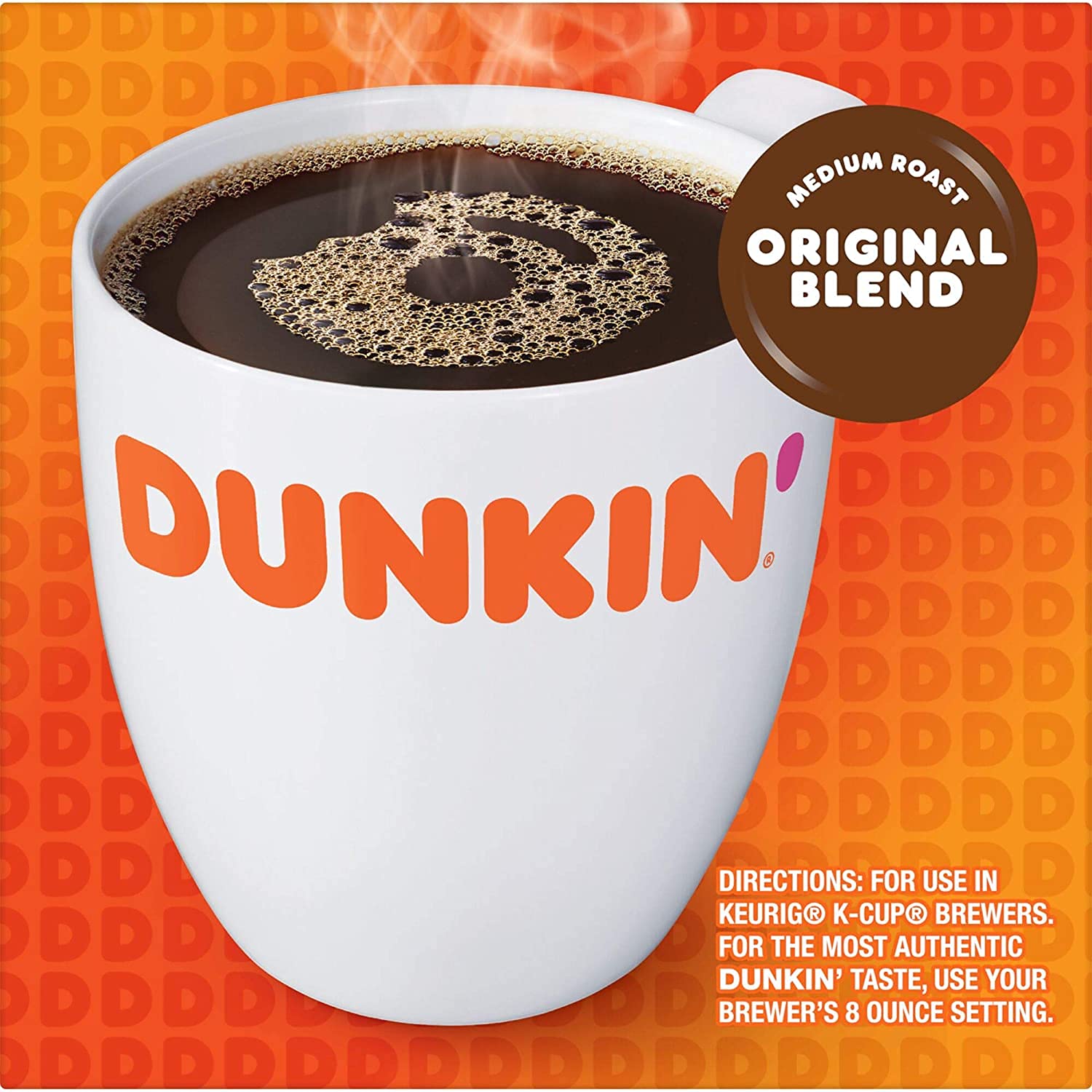 Dunkin' Original Blend Medium Roast Coffee, 60 Keurig K-Cup Pods