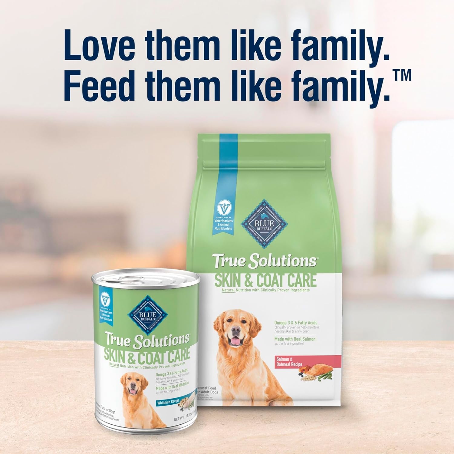 Blue Buffalo True Solutions Skin & Coat Care Natural Dry Dog Food for Adult Dogs, Salmon, 24-lb. Bag