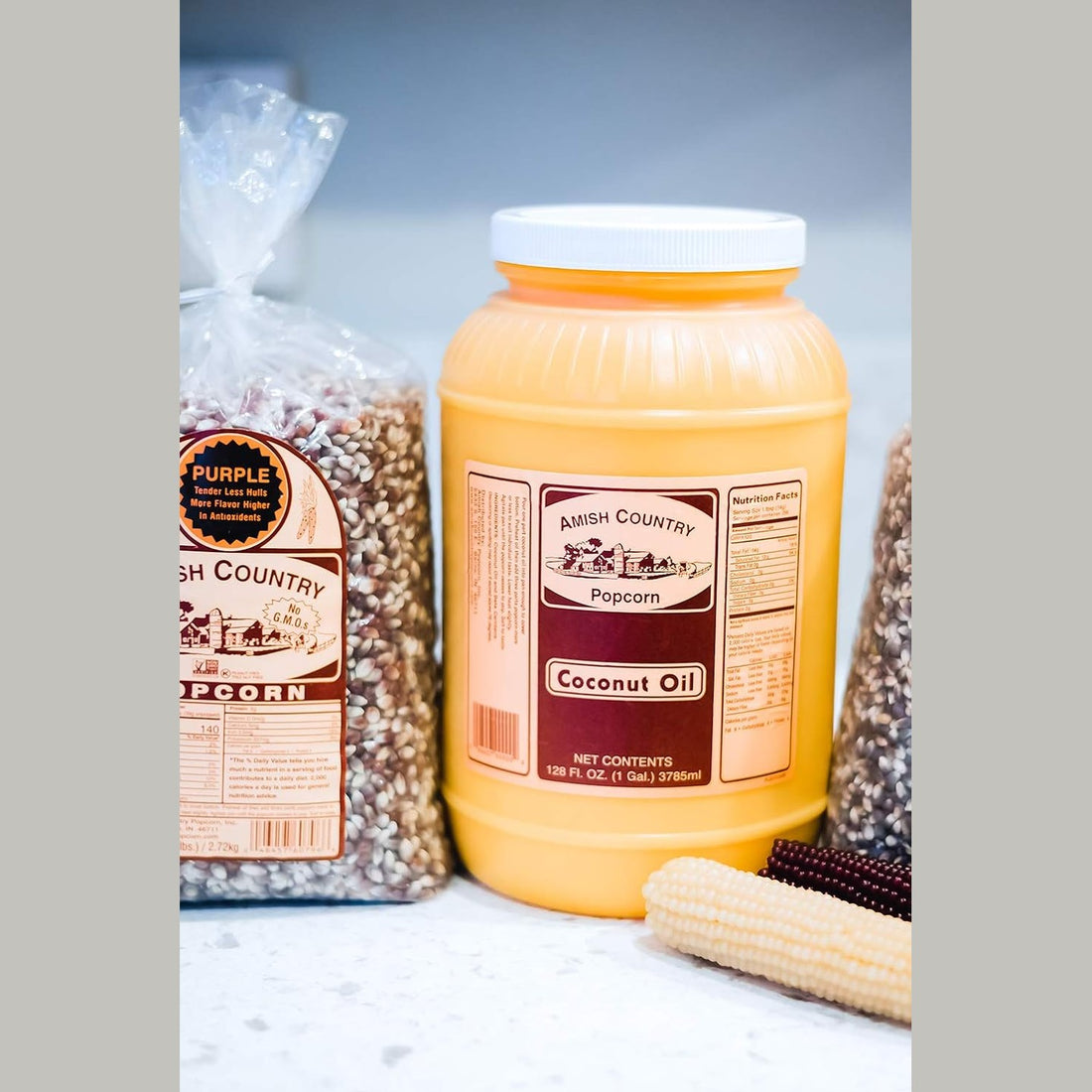 Amish Country Popcorn | Coconut Oil - 1 Gallon | Old Fashioned, Non-GMO and Gluten Free (1 Gallon)