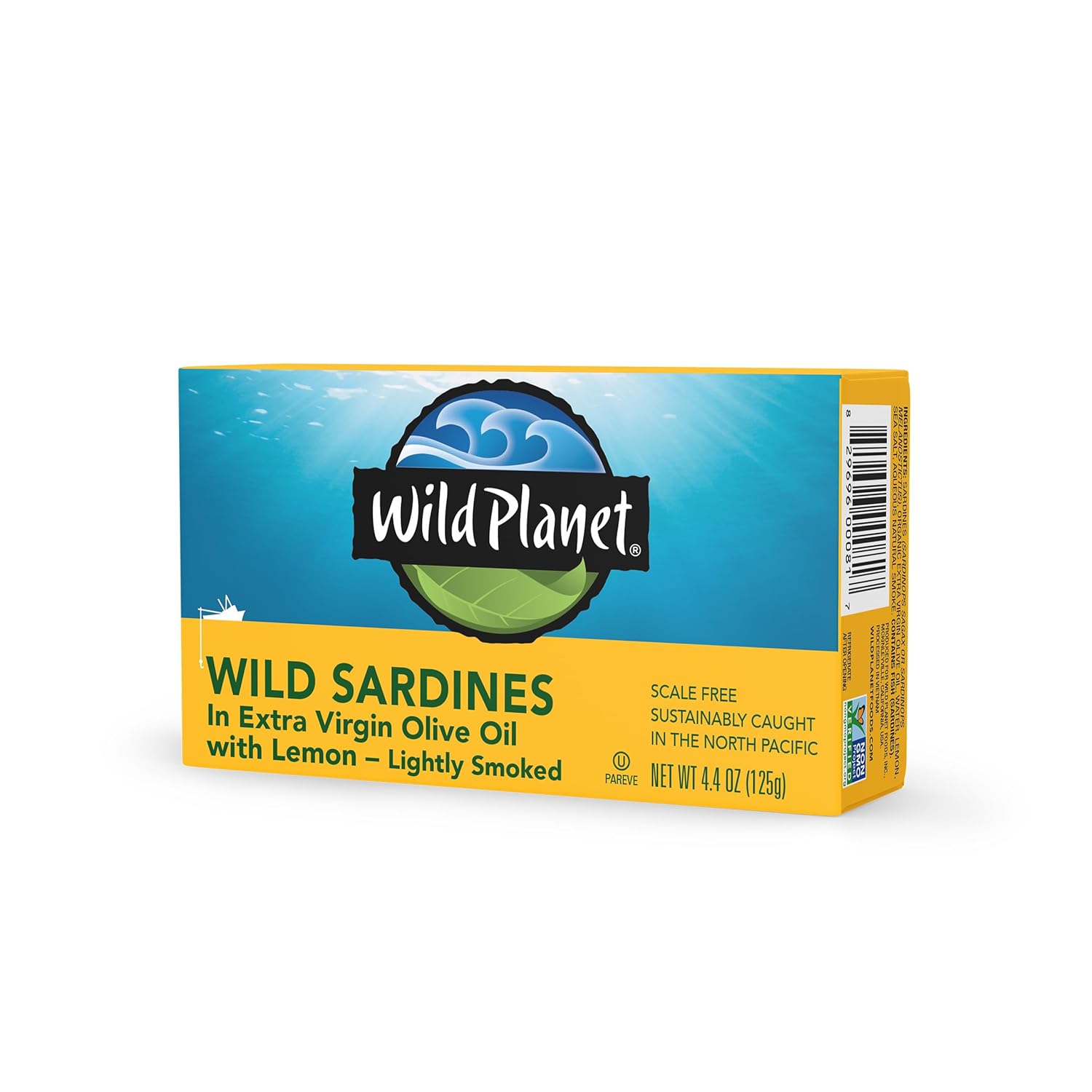 Wild Planet Wild Sardines in Water, No Salt Added, Tinned Fish, Non-GMO, Sustainable 4.4 Ounce , (Pack of 12)