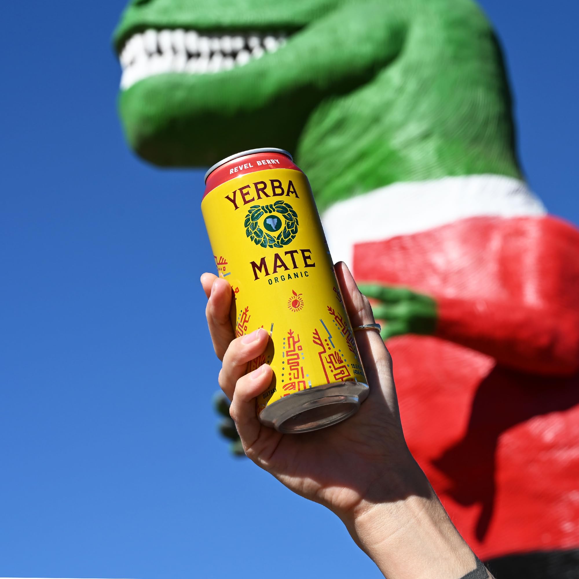 Yerba Madre Organic Yerba Mate, Enlighten Mint, 150mg Natural Caffeine, Energy Drink Alternative, No Jitters or Crash, 15.5 Oz Cans (Pack of 12)