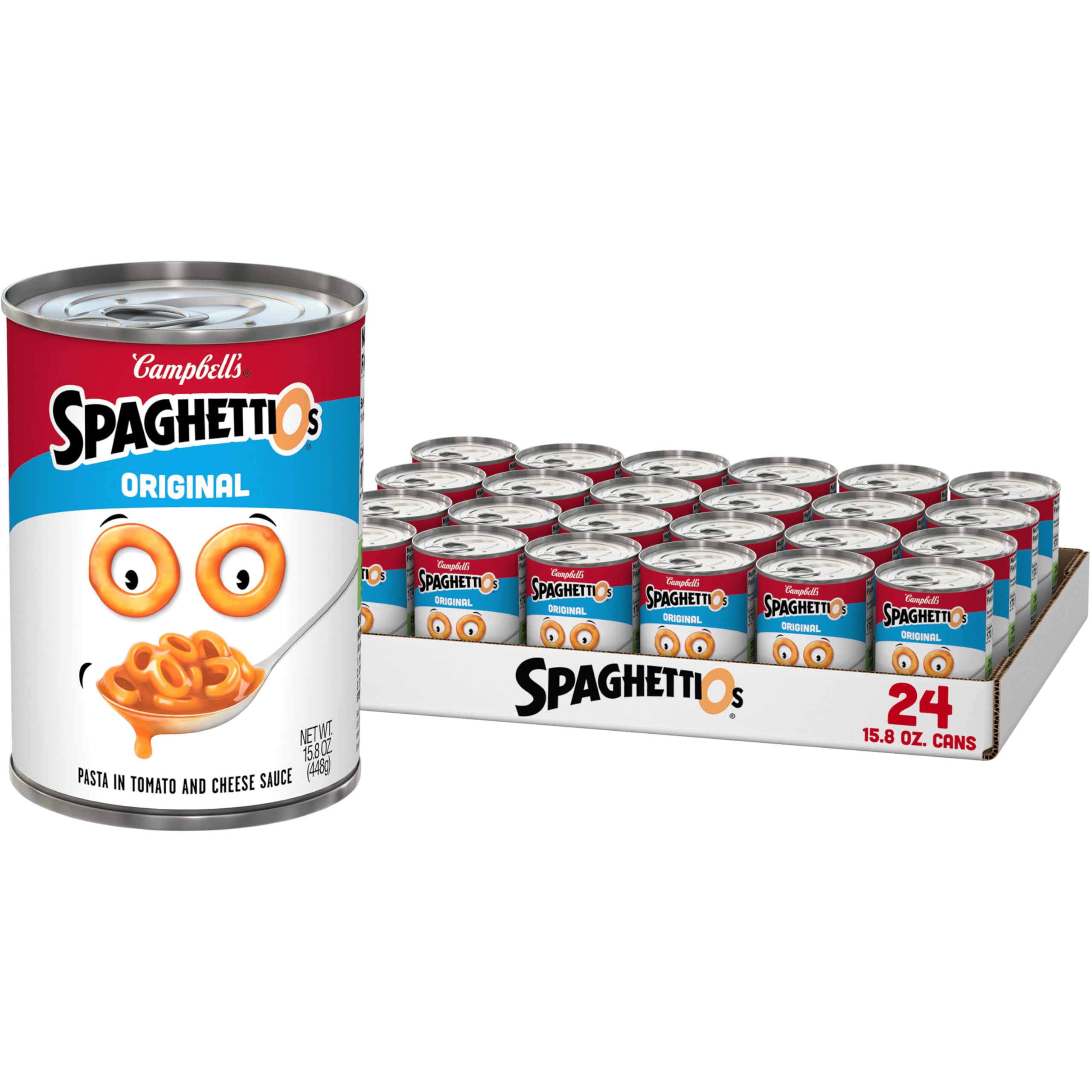 SpaghettiOs Canned Pasta with Meatballs, 15.6 oz Can (12 Pack)