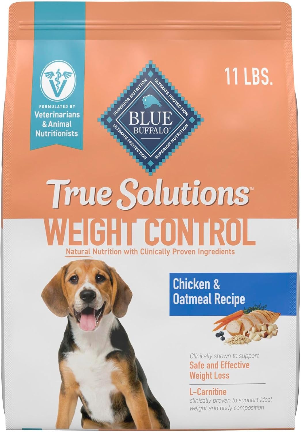 Blue Buffalo True Solutions Weight Control Natural Dry Dog Food for Adult Dogs, Chicken, 24-lb. Bag