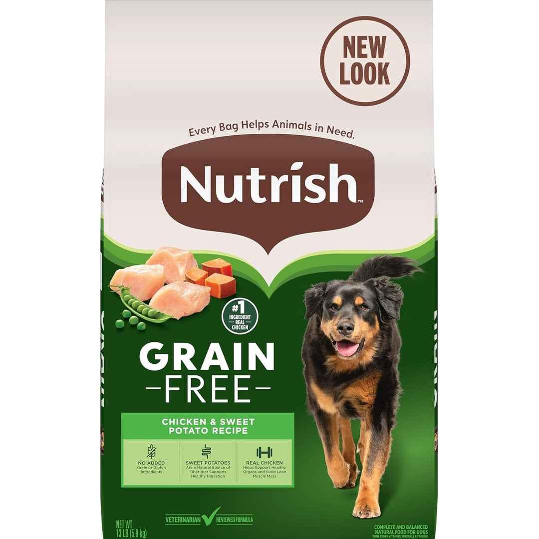 Nutrish Grain Free Chicken & Sweet Potato Recipe Dry Dog Food, 13 lb. Bag, Packaging May Vary (Rachael Ray)