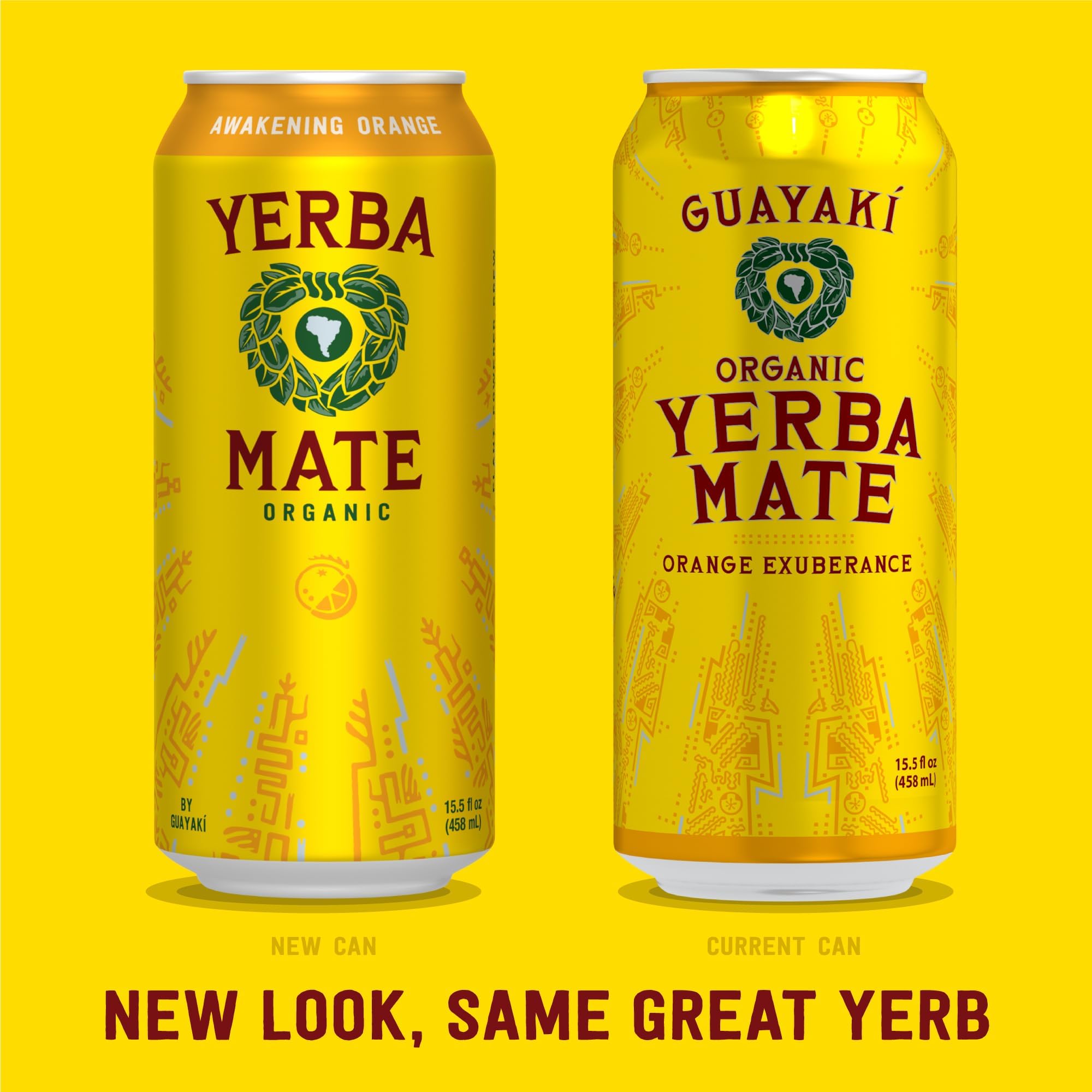 Yerba Madre Organic Yerba Mate, Enlighten Mint, 150mg Natural Caffeine, Energy Drink Alternative, No Jitters or Crash, 15.5 Oz Cans (Pack of 12)