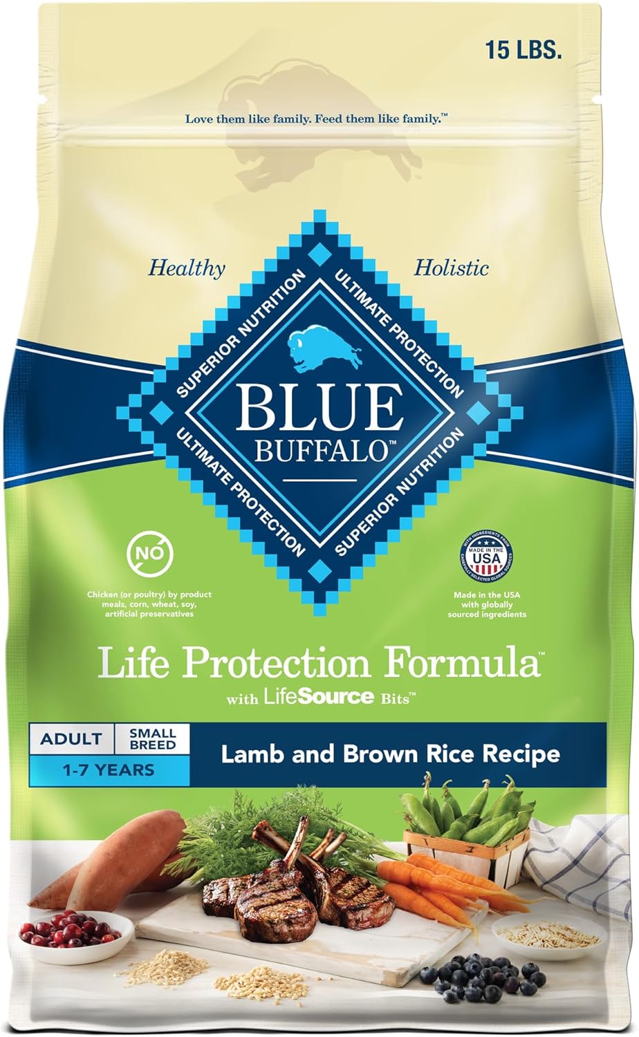 Blue Buffalo Life Protection Formula Adult Dry Dog Food, Helps Build and Maintain Strong Muscles, Made with Natural Ingredients, Chicken & Brown Rice Recipe, 30-lb. Bag