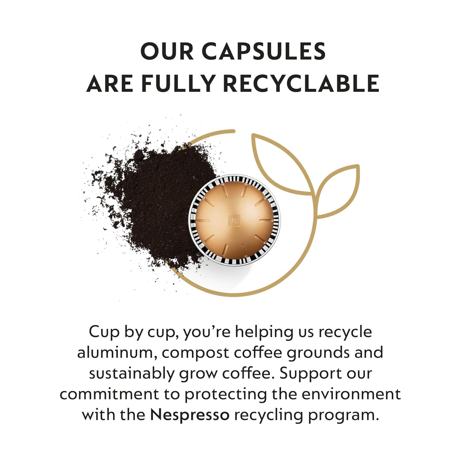 Nespresso Capsules Vertuo, Melozio, Medium Roast Coffee, 30 Count Coffee Pods